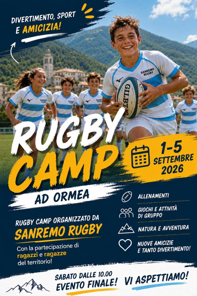 Locandina Rugby camp Ormea